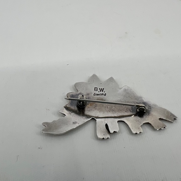 Vintage Sterling Silver Stegosaurus Dinosaur Pin/Brooch - Picture 6 of 9